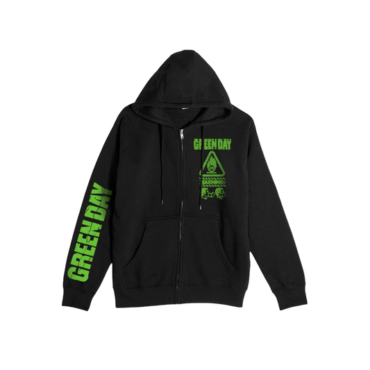 Warning Photo Zip Hoodie