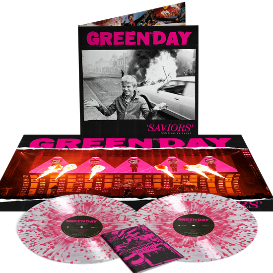 Saviors (édition de luxe) Clear With Pink Splatter VInyl 2LP + Store Exclusive Poster and Zine
