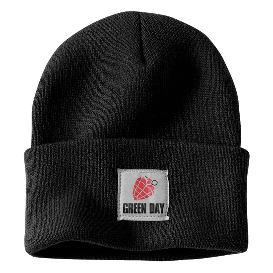 Heart Grenade Patch Black Beanie