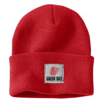 Heart Grenade Patch Red Beanie