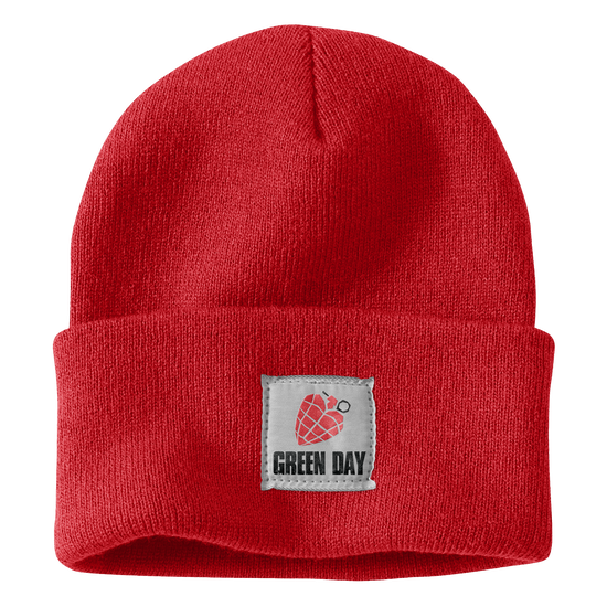 Heart Grenade Patch Red Beanie