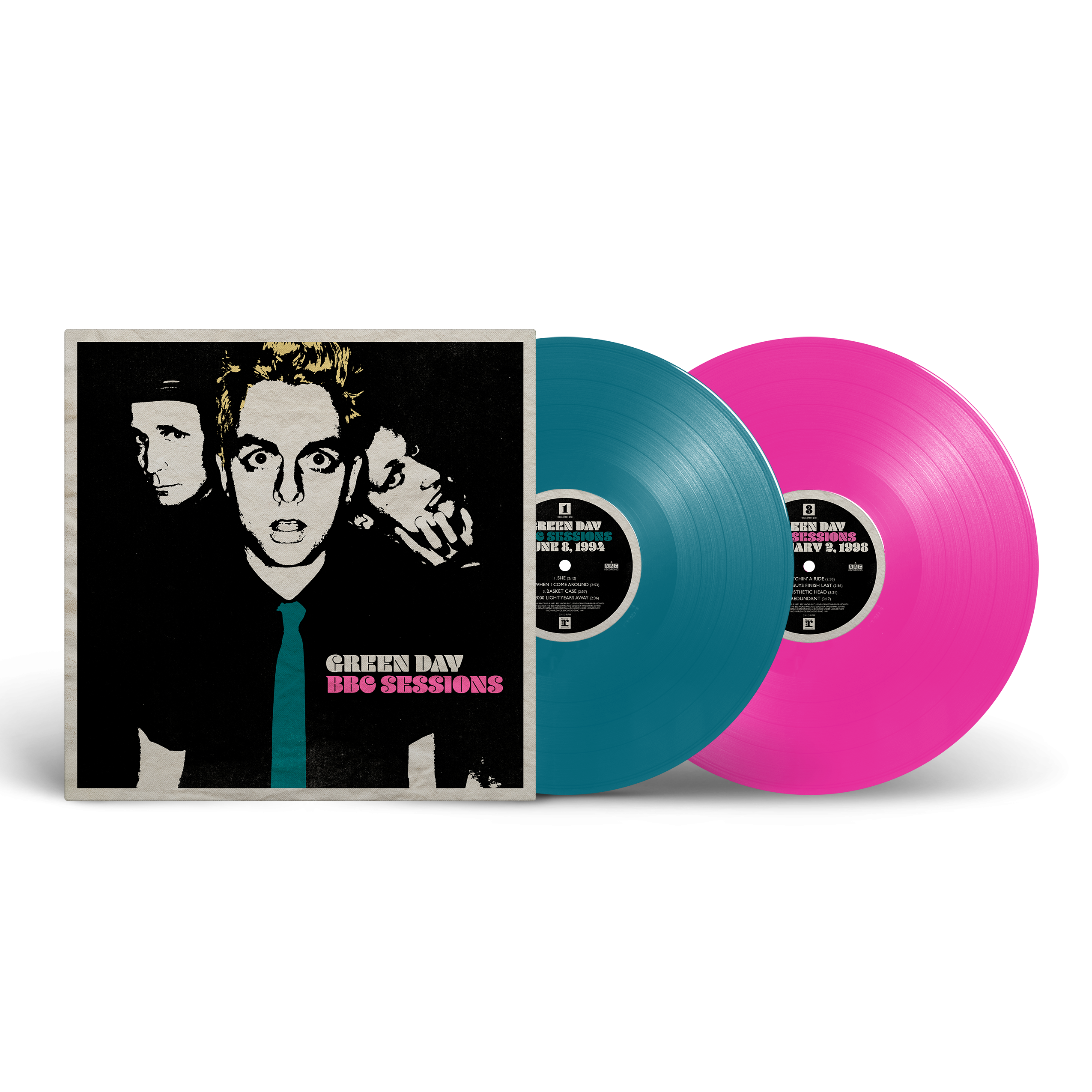 Green Day - Uno LP (Pink Vinyl), Dos LP (Blue Vinyl) & Tre…